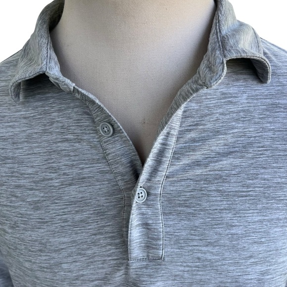 Lakota Men’s Heather Gray Performance Polo - Size Large - Picture 4 of 8